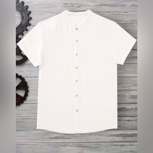 Men’s Solid Button Up Shirt